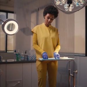 Figs Light Gold Rafaela Top